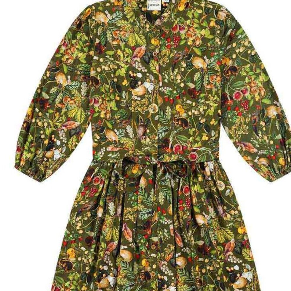 Natural History Museum X Joanie - Andi Woodland Print Shirt Dress Size 12